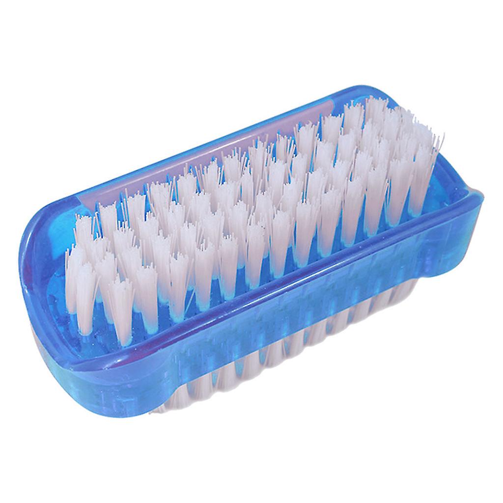Plastic Double Sided Nail Brush Nail Cleaning Scrubbing Brushes Remove Dust Tool