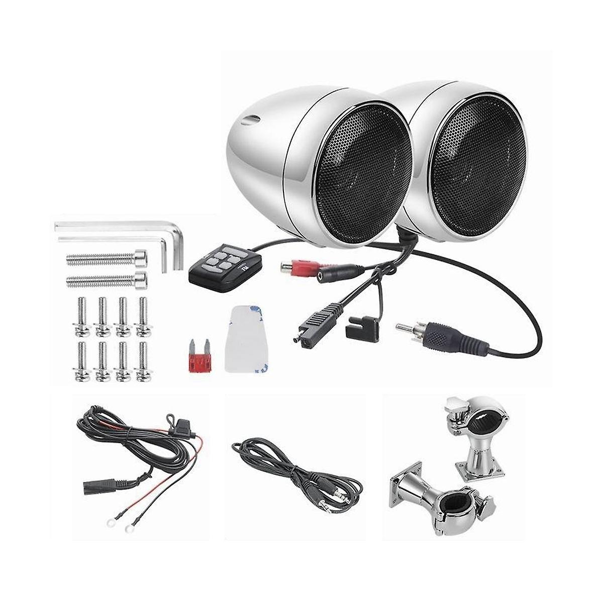 Amplificator de 300 W 4 inci rezistent la apă pentru motociclete stereo Bluetooth Radio difuzoare ATV UTV Sistem audio