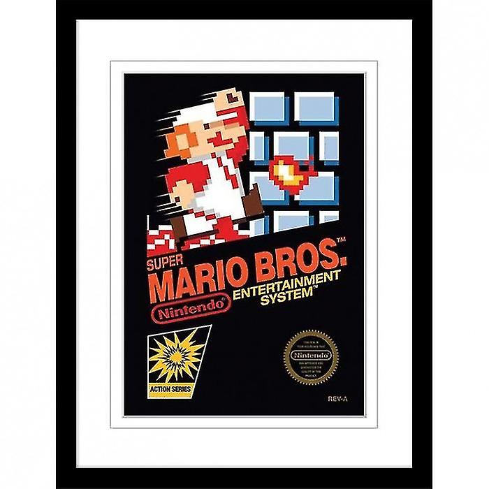 Super Mario NES Cover Framed Art Print