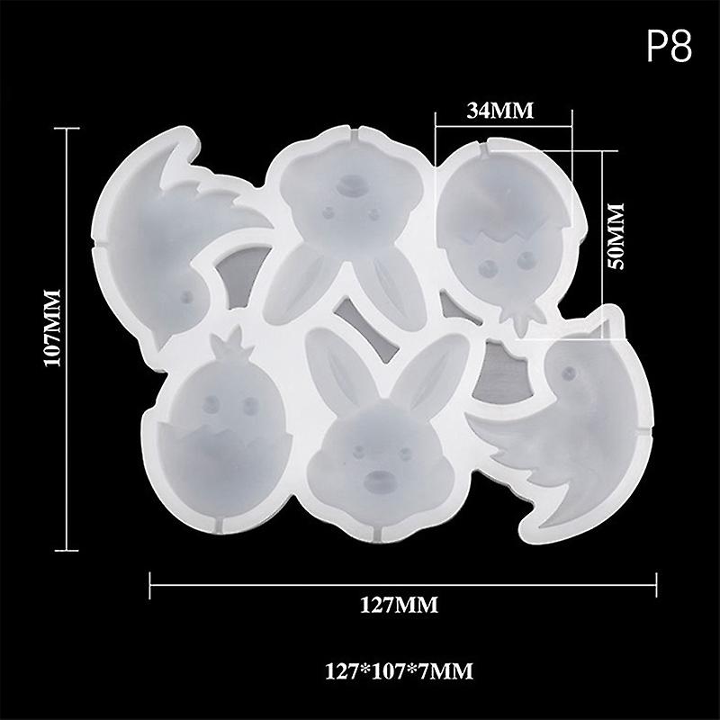 1pc Easter Lollipop Silicone Mold Epoxy Resin Candy Mould Cake Decorating Tool