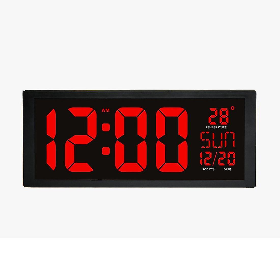 Large Digital Wall Clock ,temp Date Week Display Power Off Memory Table Clock Wall-mounted Alarms L