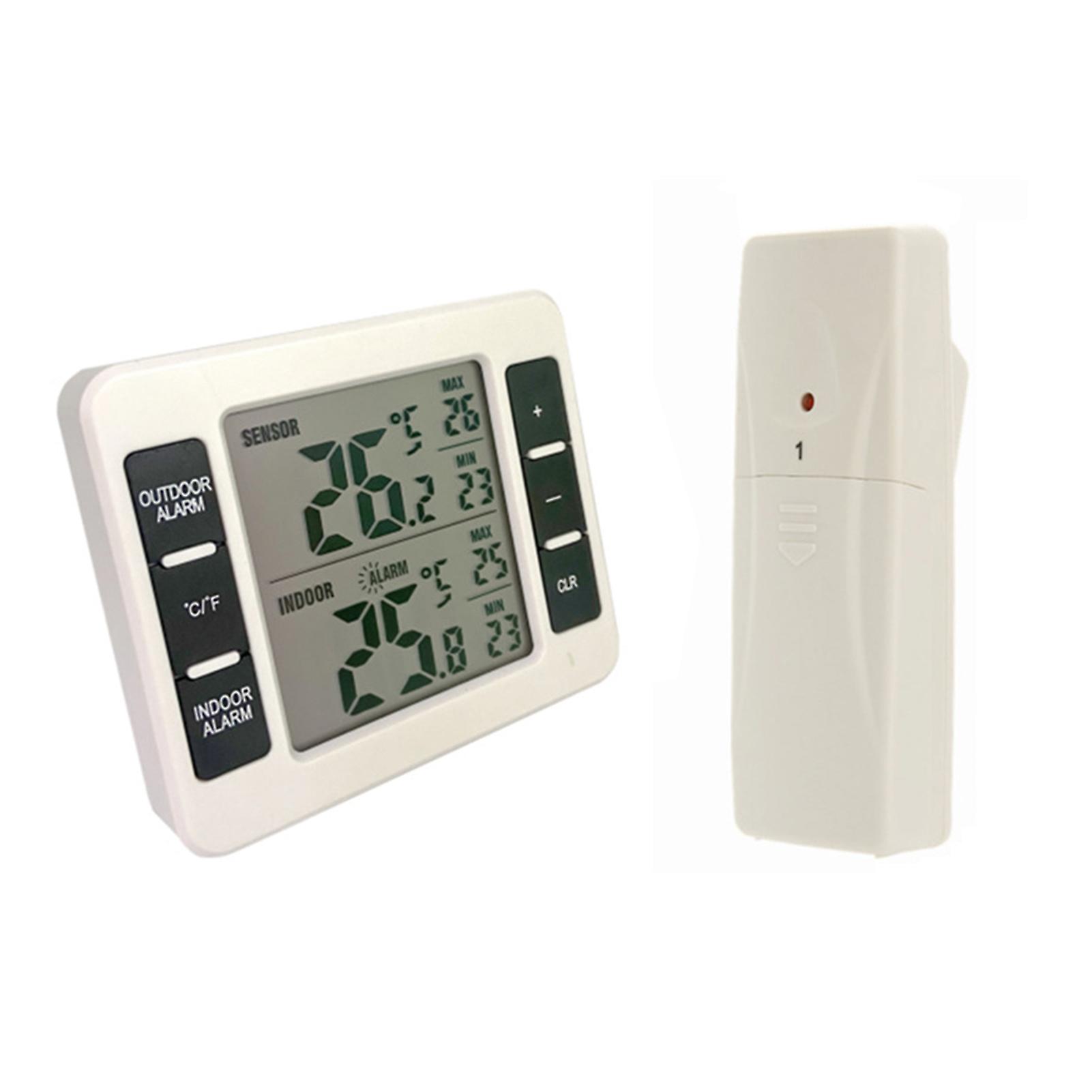 Digital Alarm Thermometer HD LCD Display Thermometers for Refrigerator