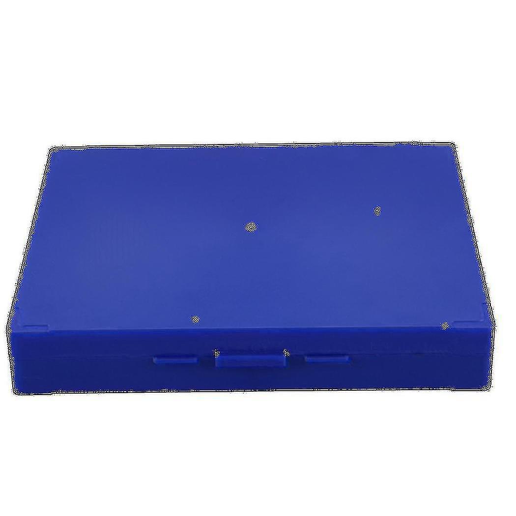 5x Royal Blue Plastic Rectangle Hold 100 Microslide Slide Microscope Box