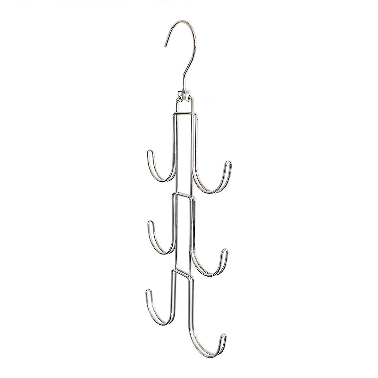 Handbag Hanger Multifunctional Rotatable Multi-layer Strong Load-bearing Space-saving Closet Organization 6 Hooks Bag Hanging Hook Storage Orga