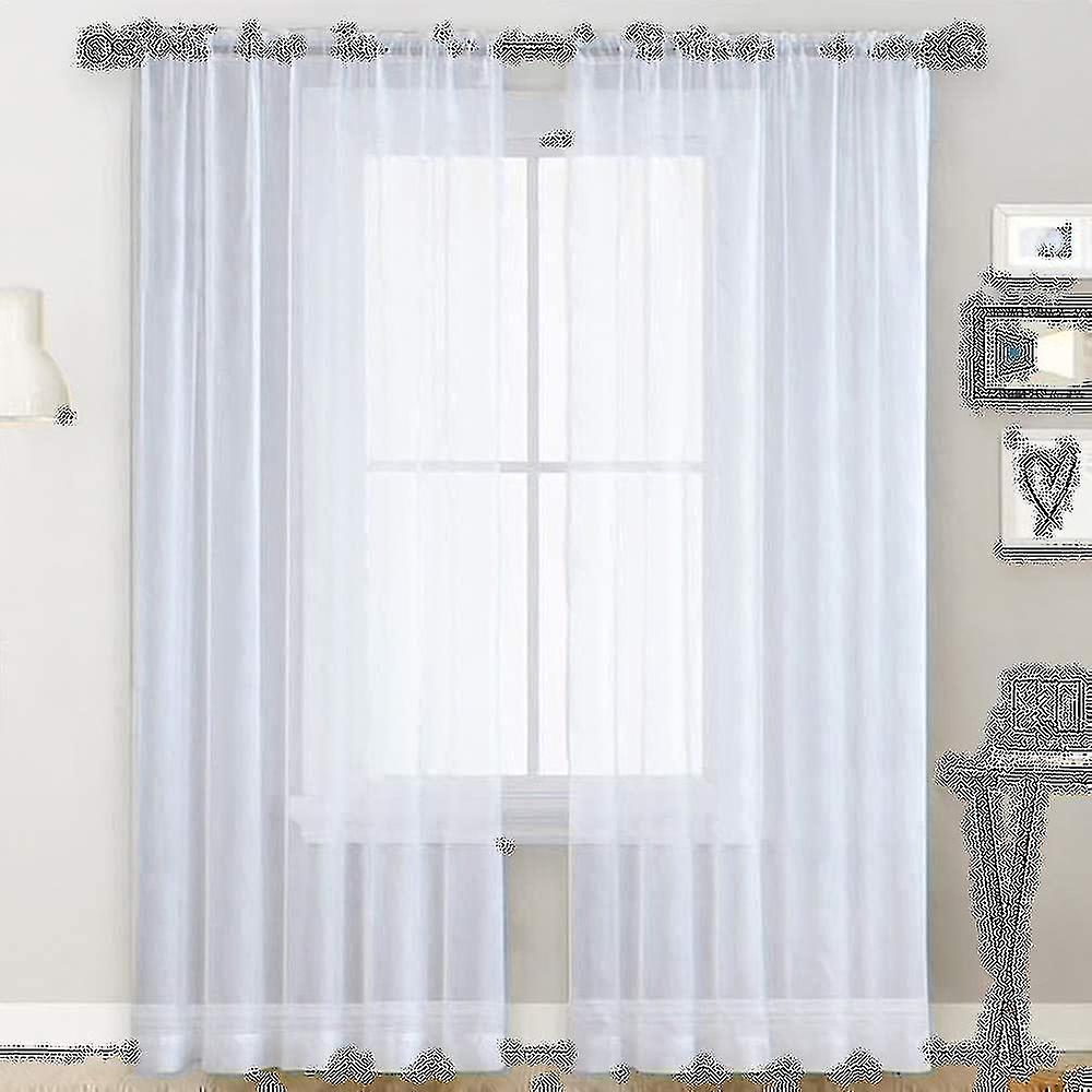 Voile Curtains With Ruffles In Linen Optics Transparent