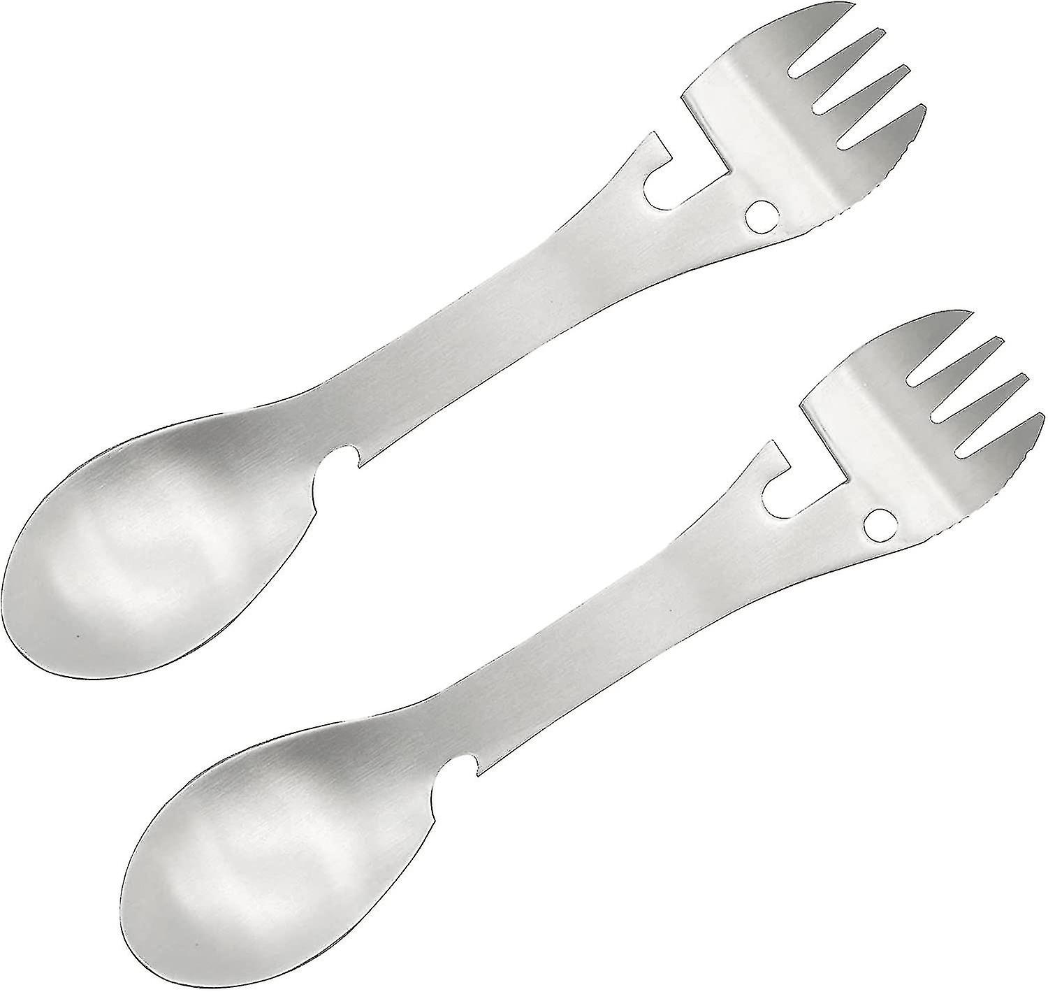 2-pack Camping Multi-purpose Spoon Bottle Opener