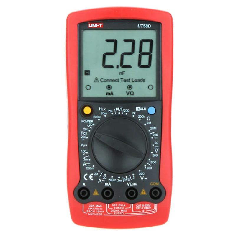 Uni-t Ut58d Manual Digital Multimeter Resistor, Capacitor, Inductance Test Table Diode / Triode Test Low Voltage Display