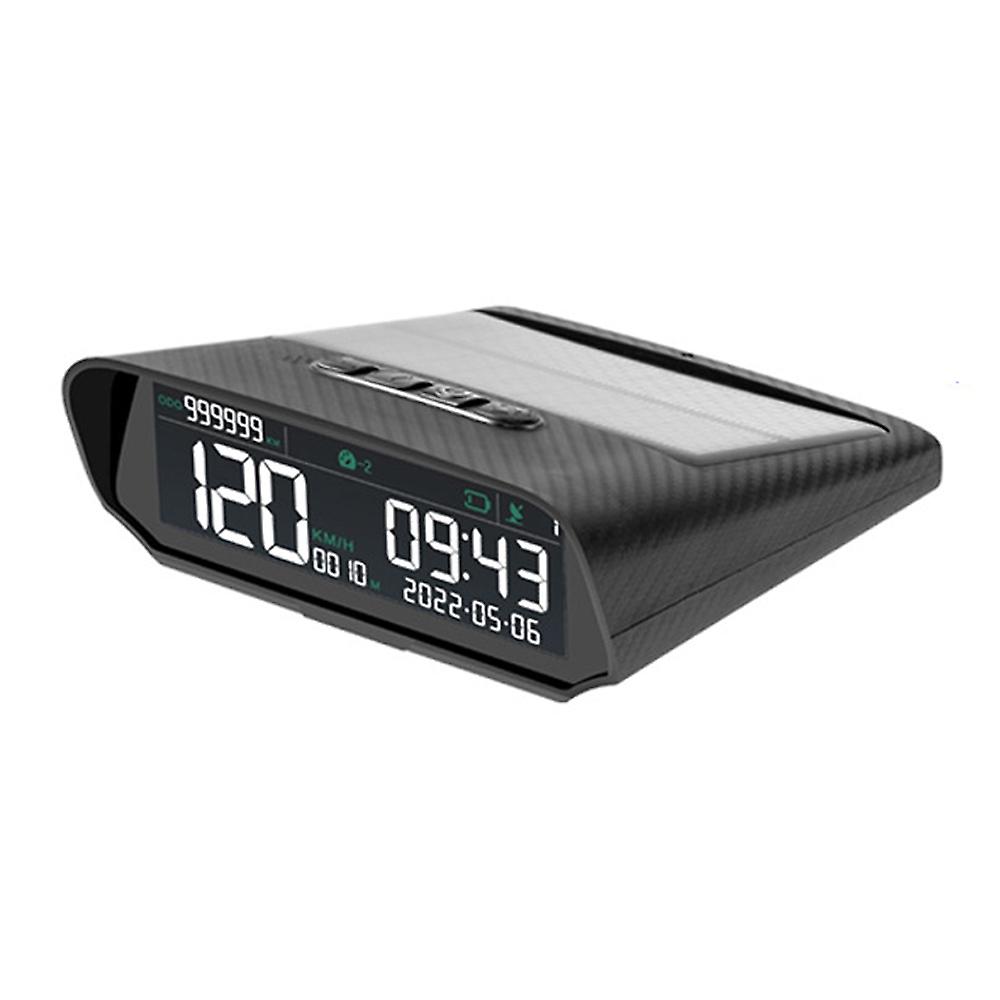 Car Wireless HUD Headup Display Solar GPS Digital Speedometer with LCD Screen Overspeed Alarm Total 
