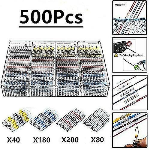 500pcs الكهربائية القصدير لحام الحرارة يتقلص أنبوب، Maidodo ختم