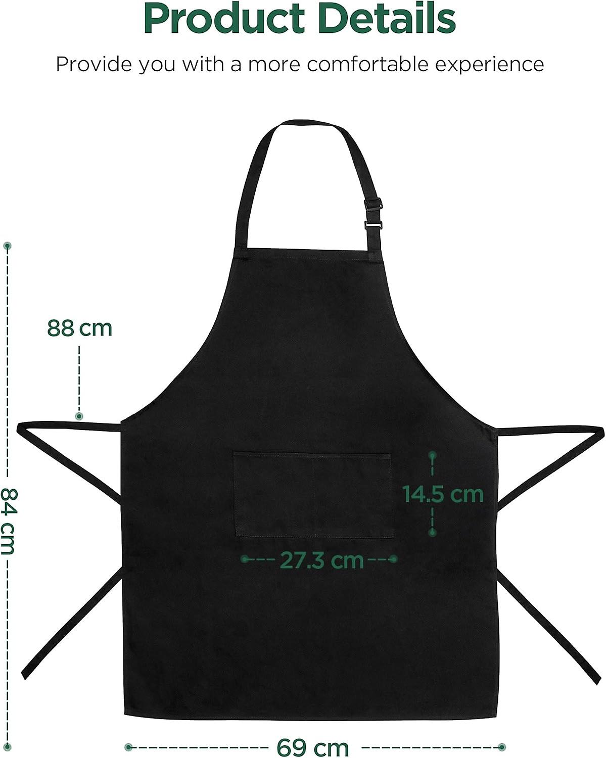 2 Pack Adjustable Apron with 2 Pockets  Cooking Apron for Kitchen Restaurant Cafe