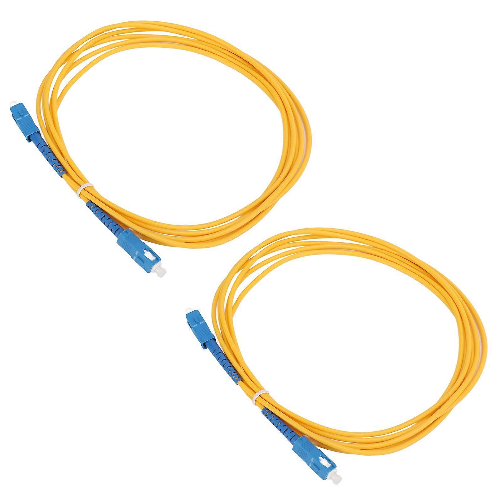 2PCS Fiber Optic Cable Repeatable Operation Plug in Lock Ceramic Material Fiber Patch Cable