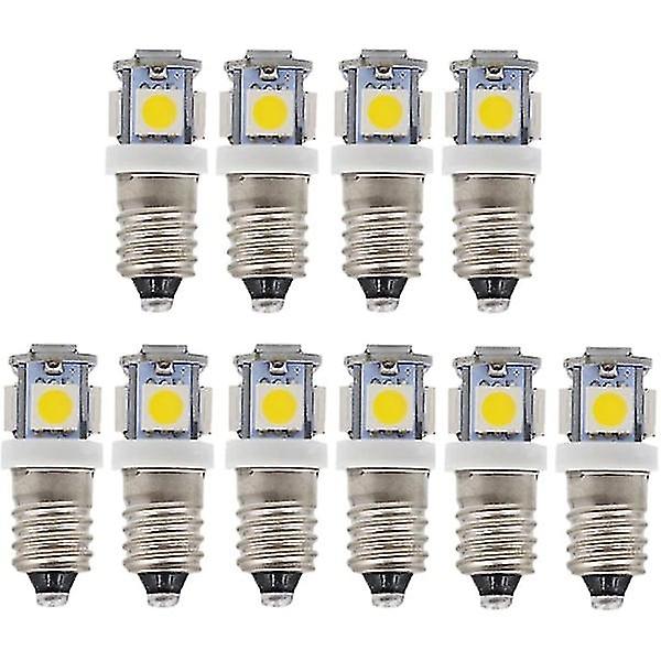 10 St E10 6v LED-Lampor 5smd 0,5w 50lm-lampacool Weiß