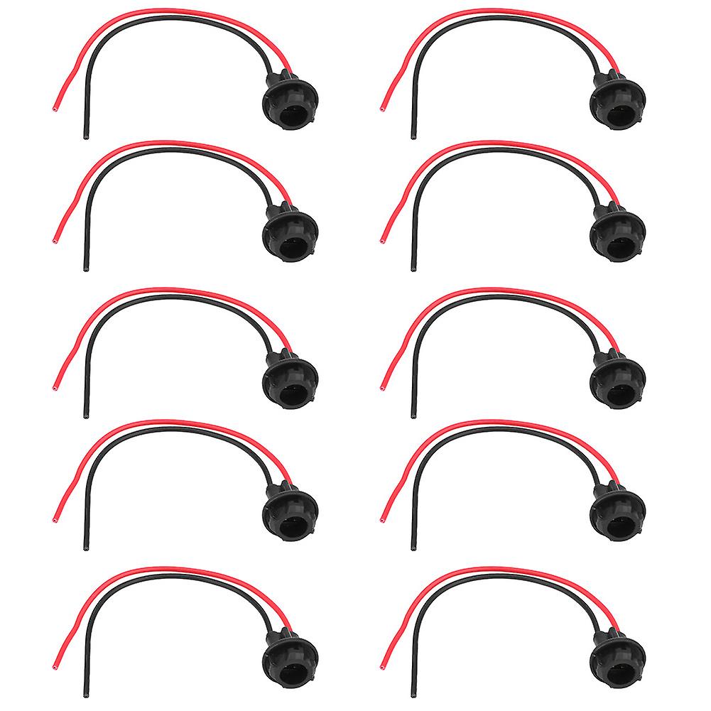 10Pcs Car T10 Lamp Socket Holder Connector Extension Base Adapter for LED Wedge Light Bulbs Durable and Easy Installation