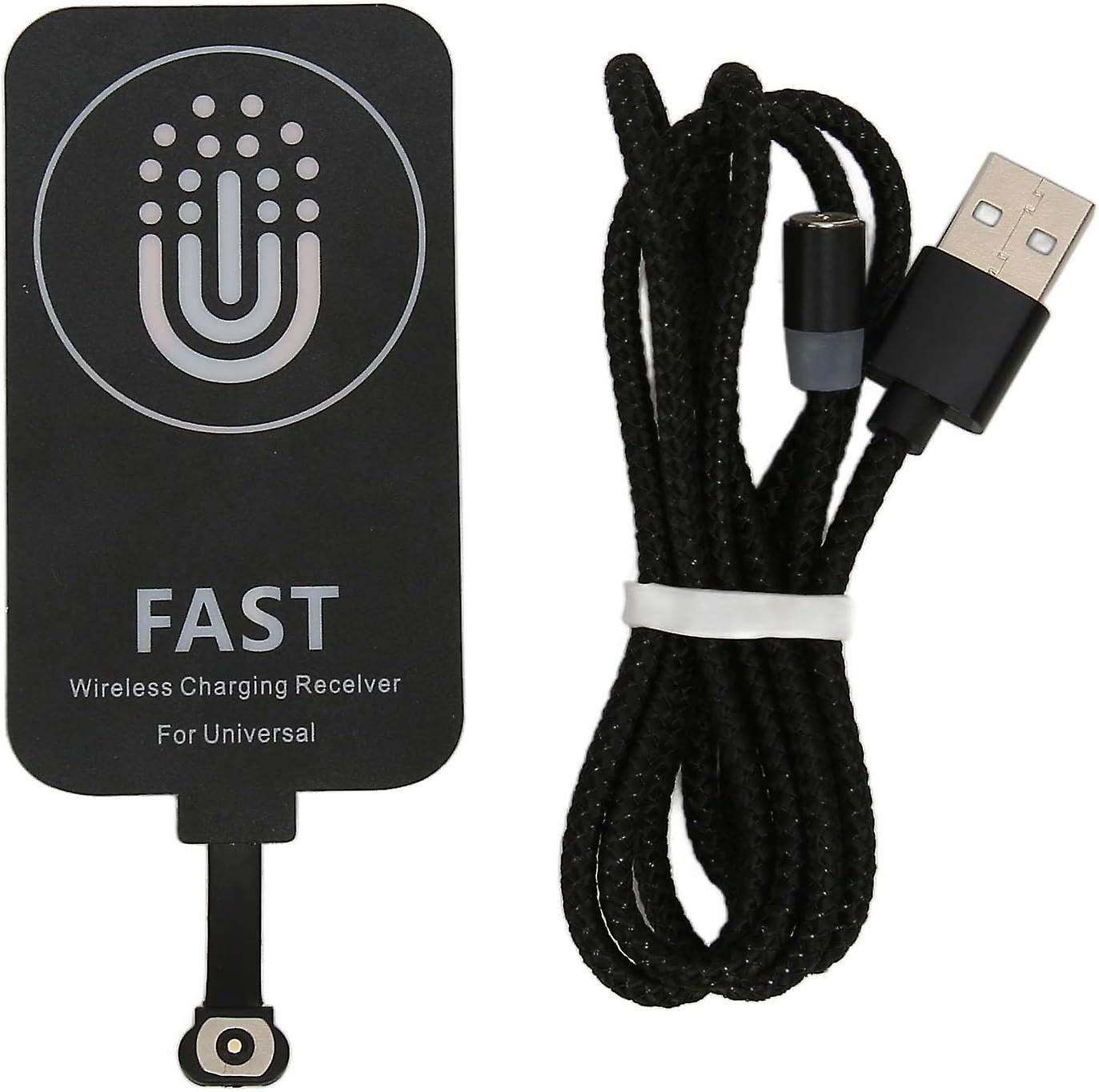 Thin Wireless Charging Receiver, Micro USB Wireless Receiver, Type C Magnetic Suction Dual Purpose W