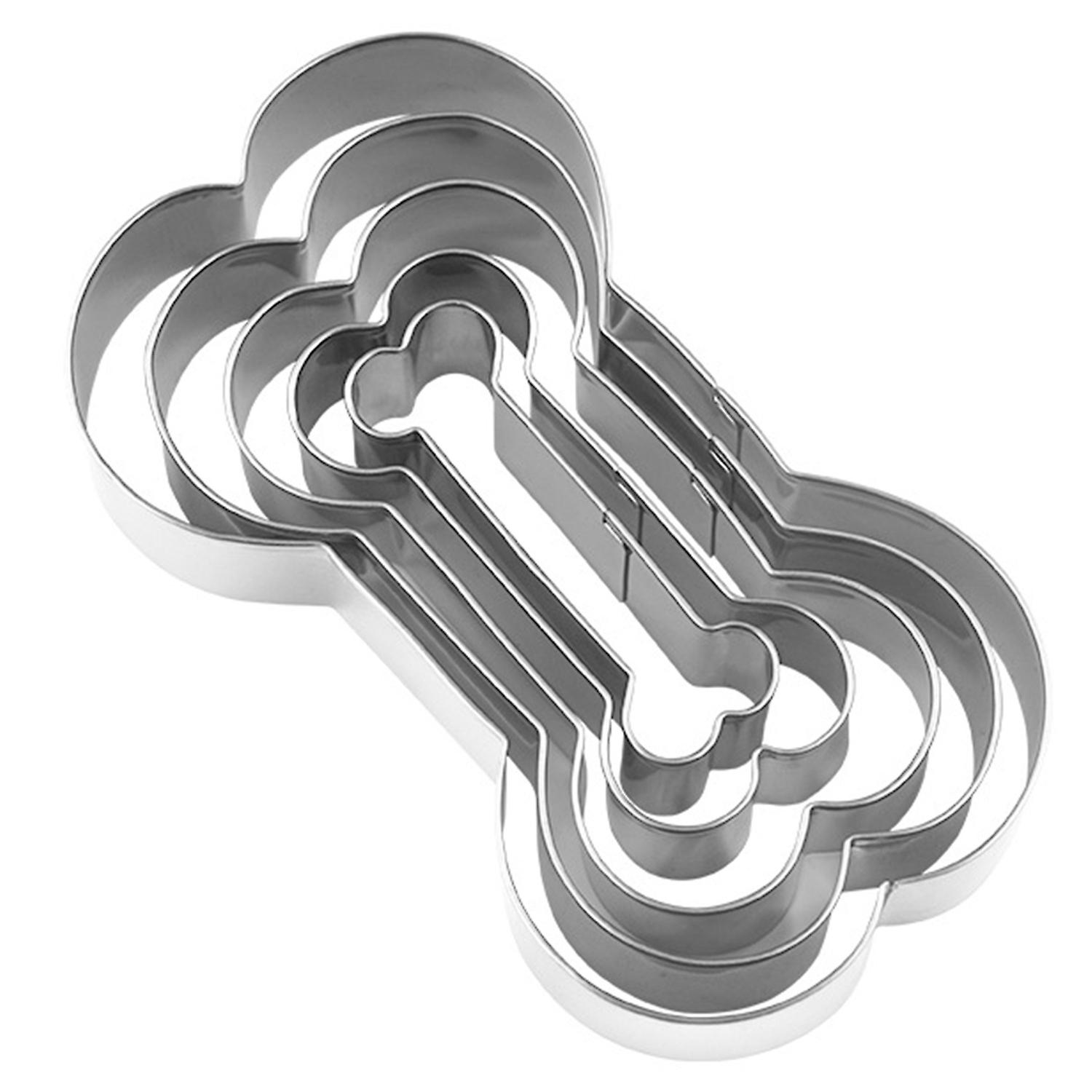 5Pcs Cookie Cutter Molds Rustproof Non-Stick Reusable DIY Dog Bone Mini Cookie Cutter Stainless