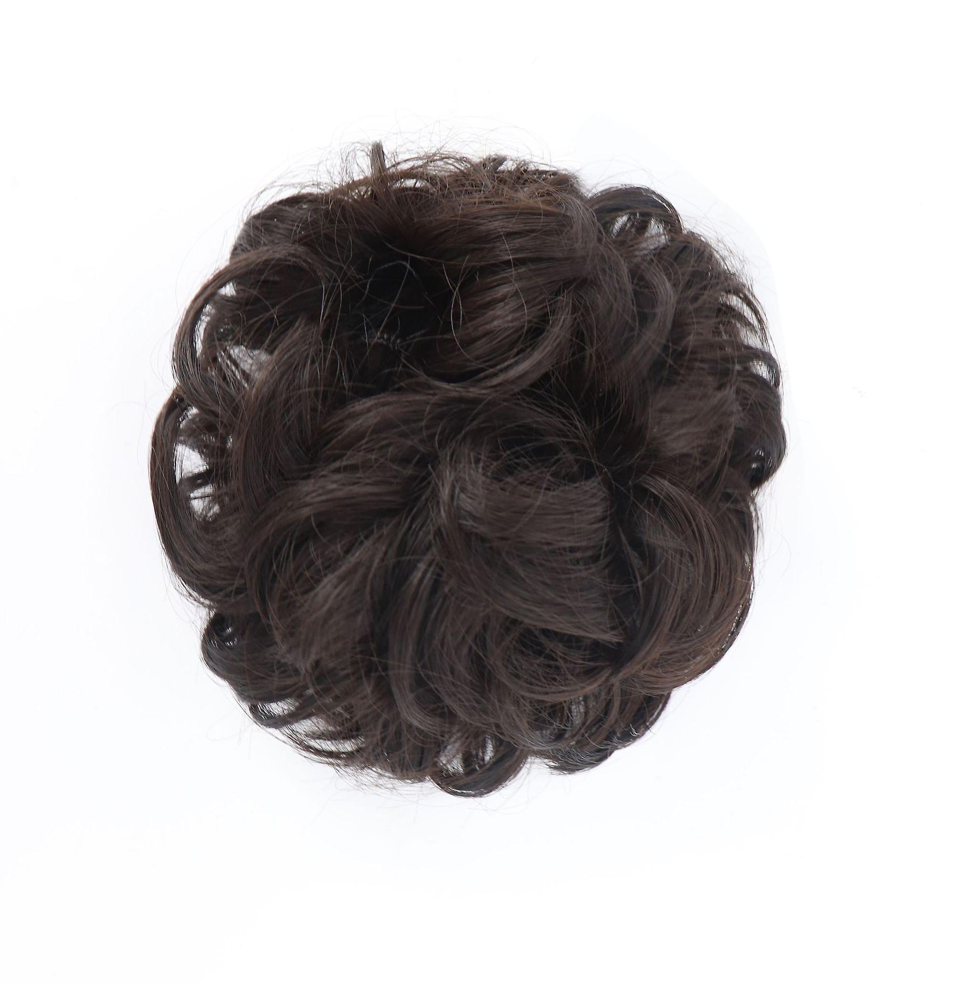 Woman Natural Curly Messy Bun Hair Piece Scrunchie Hair Extensions Real as Human