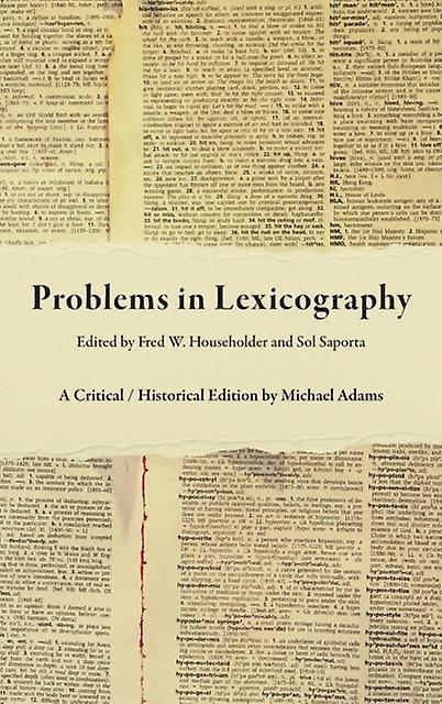 Problems In Lexicography - Michael Adams