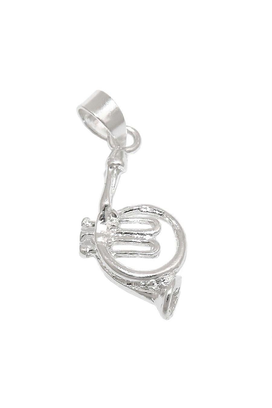 Pendant Brass Instrument Horn Silver 925 - Gl93546