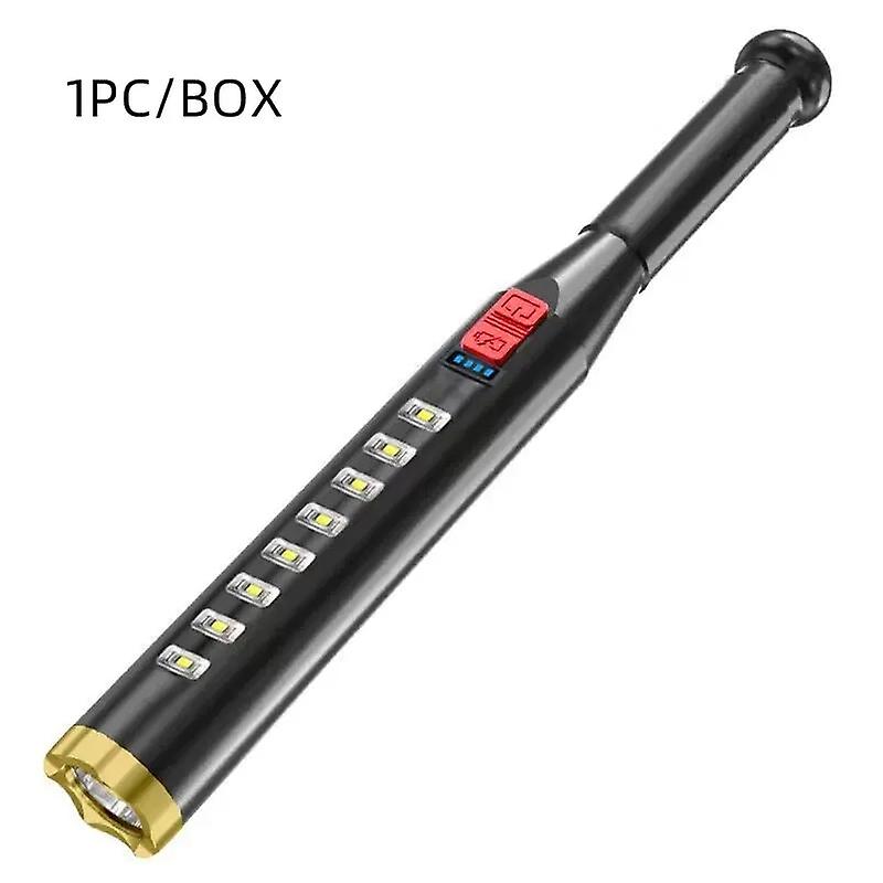 Strong Light Flashlight Cross-border Outdoor USB Charging Security Patrol Cob Baseball Bat Flashlight