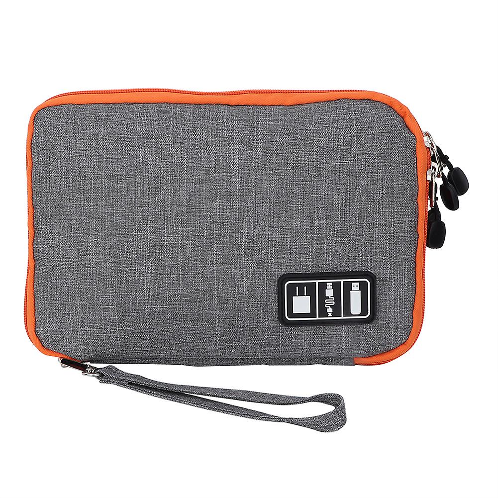 Travel Digital Storage Bag Electronics Accessories Data Cable USB Organizer Case(26*18.5*2.5cm)