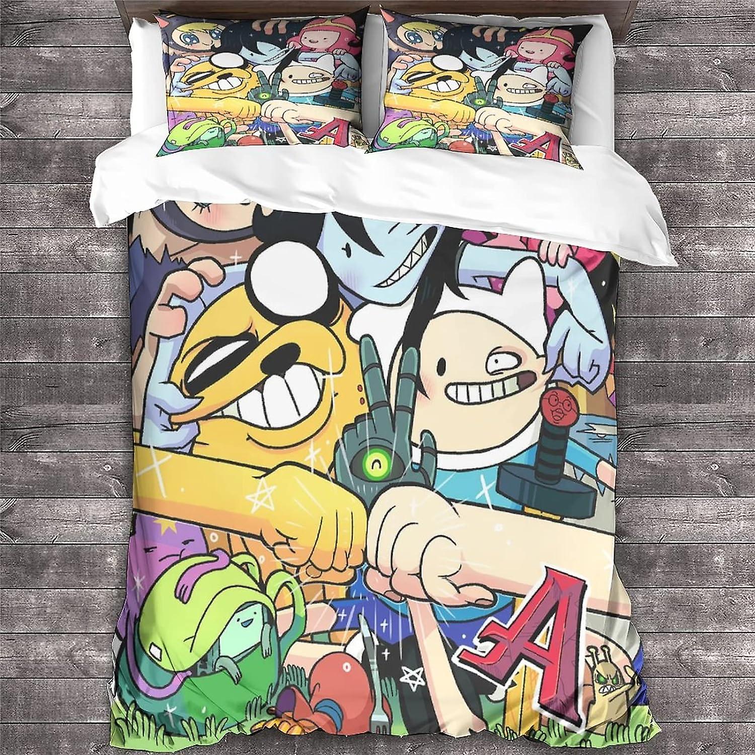 Adventure Time Bedding for Girls Boys Animation Pattern Quilt Cover ...