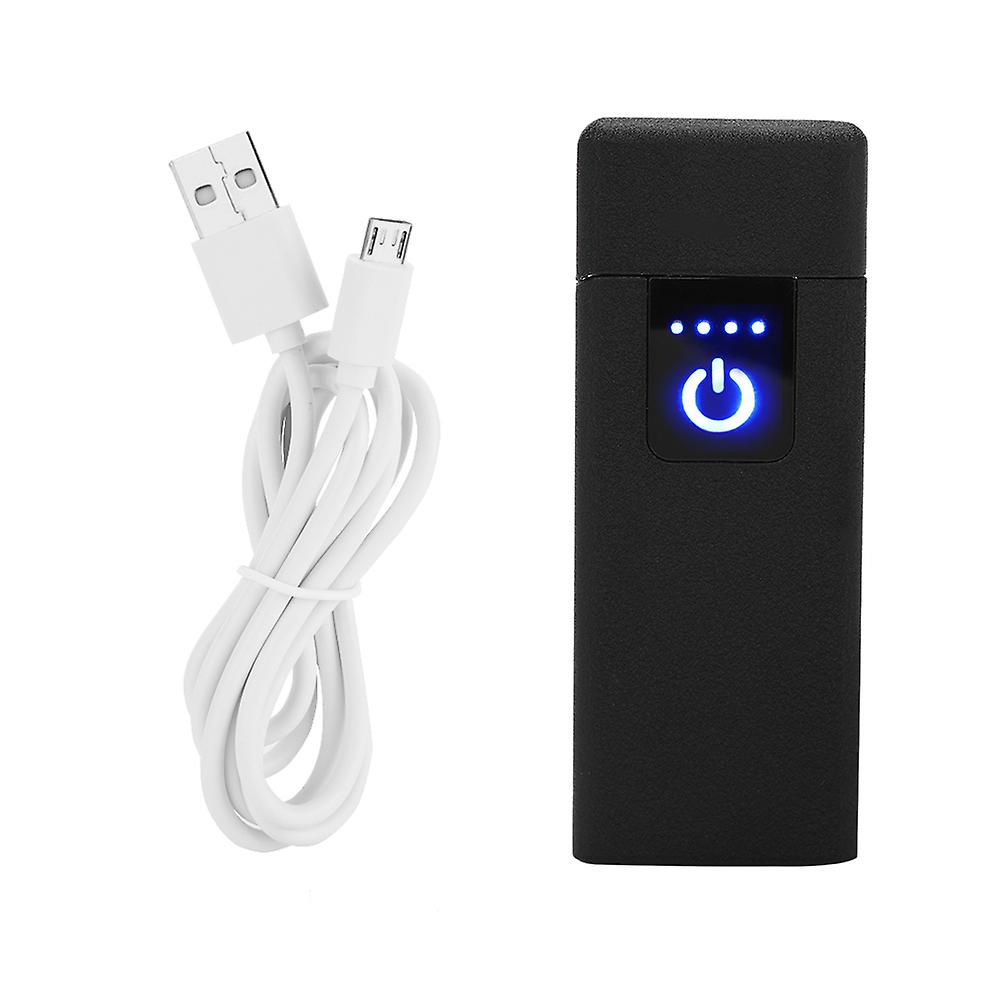 Smart Rechargeable Safe Ultrathin Portable Cigarette Lighter without Flame(Black)