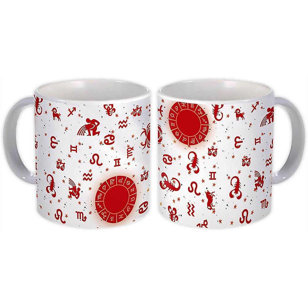 Geschenkbecher: Sternzeichen, Zeichen nahtlos