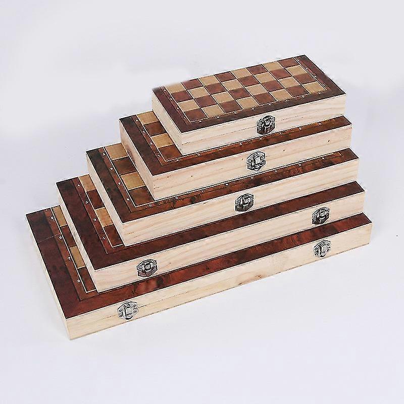 3 IN 1 Wooden International Chess Set Backgammon Board Games Checkers ...
