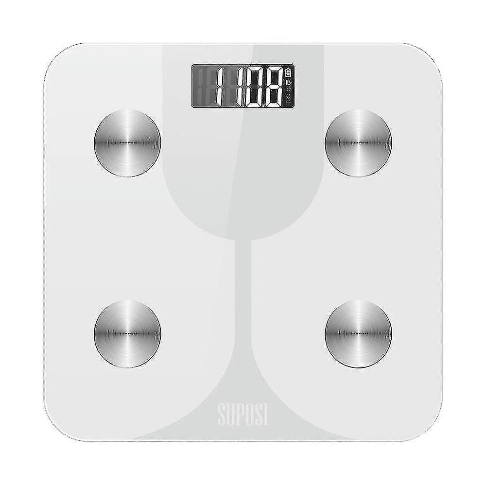 Básculas de baño Equilibrio digital Grasa corporal Smart White