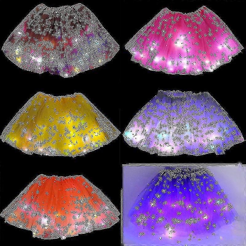 Femmes Led Tutu Jupes Filles Led Fleur Lumineuse Princesse Tutu Jupes Mère Fille Jupe Assortie