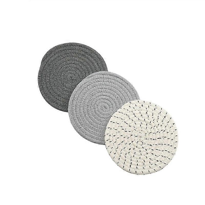 Jianghuo Topflappen Set Untersetzer Set 100% reine Baumwolle Faden Weben Hot Pot Holders Set (3er Set) Stilvolle Untersetzer, Hot Pads, Hot Mats, Löffelablage für C