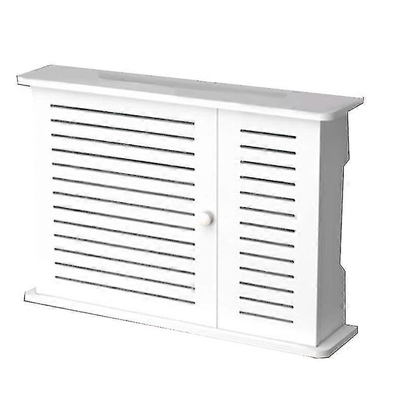 Wireless Wifi Router Boxes Wooden Box Cable Plus Wire Bracket Wall Hanging Plug Board Shelf -single