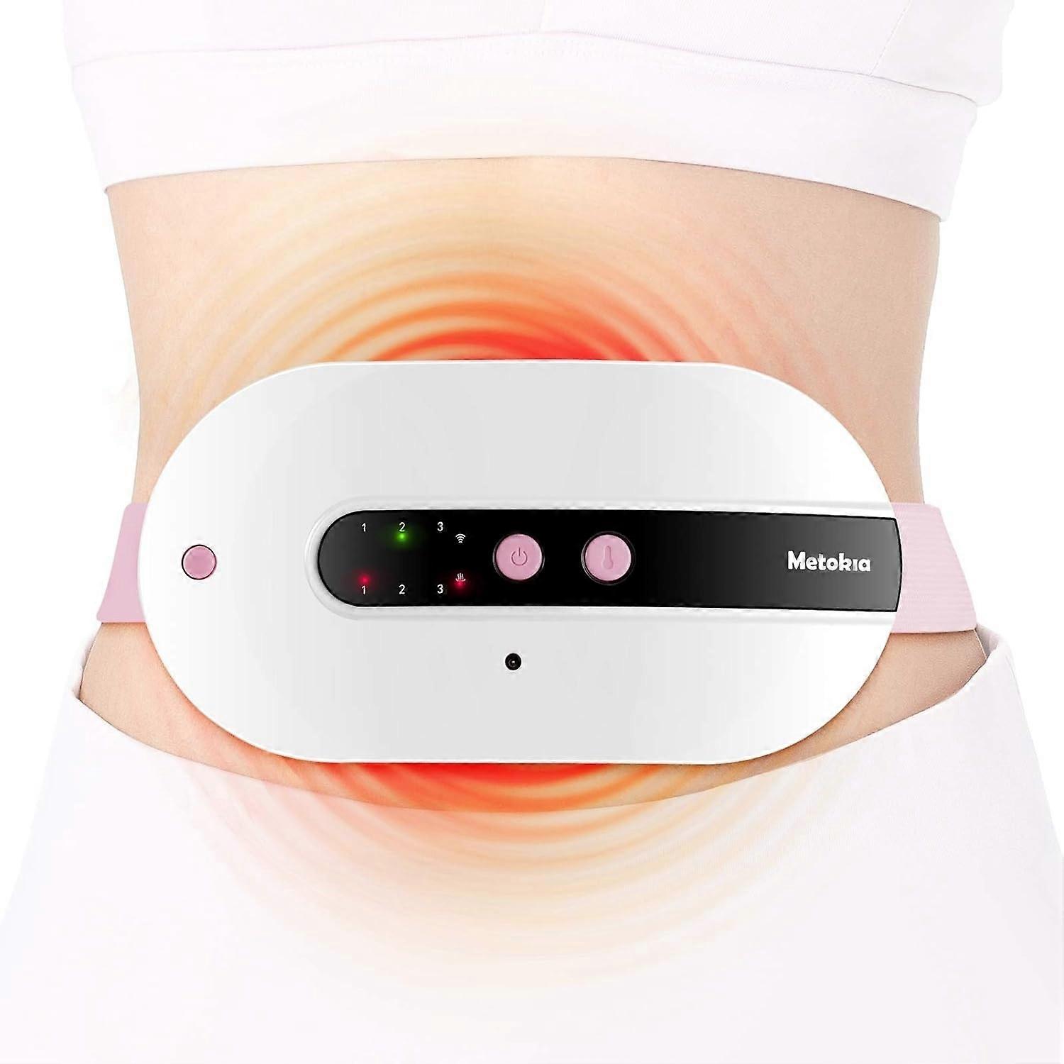Menstrual Heating Pad, Heating Pad for Back Pain with 3 Heat Levels and 3 Vibration Massage Modes, P