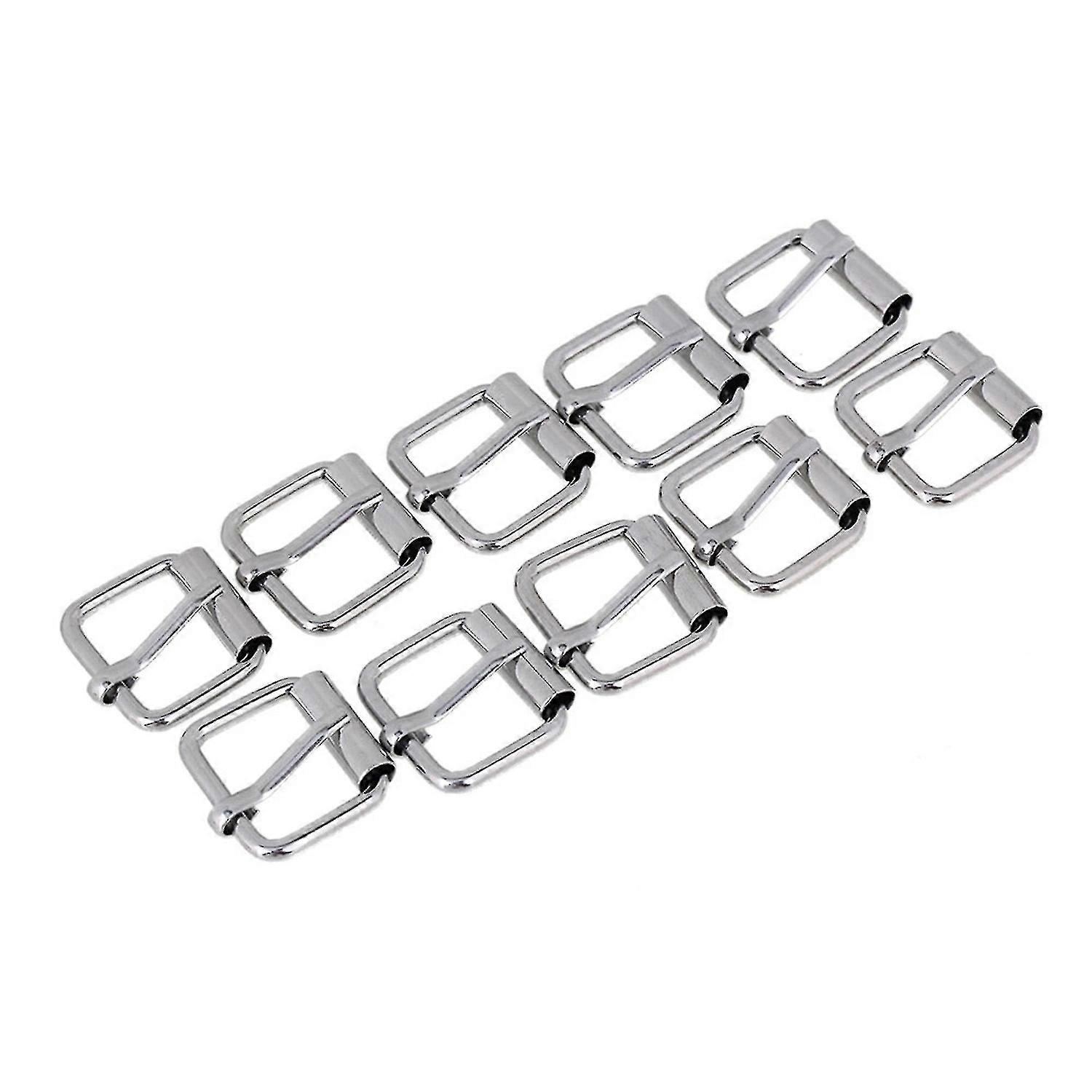 10pcs Utility Buckle Metal Multifunctional Belt Buckle Roller Hard (Inner Diameter 25mm)
