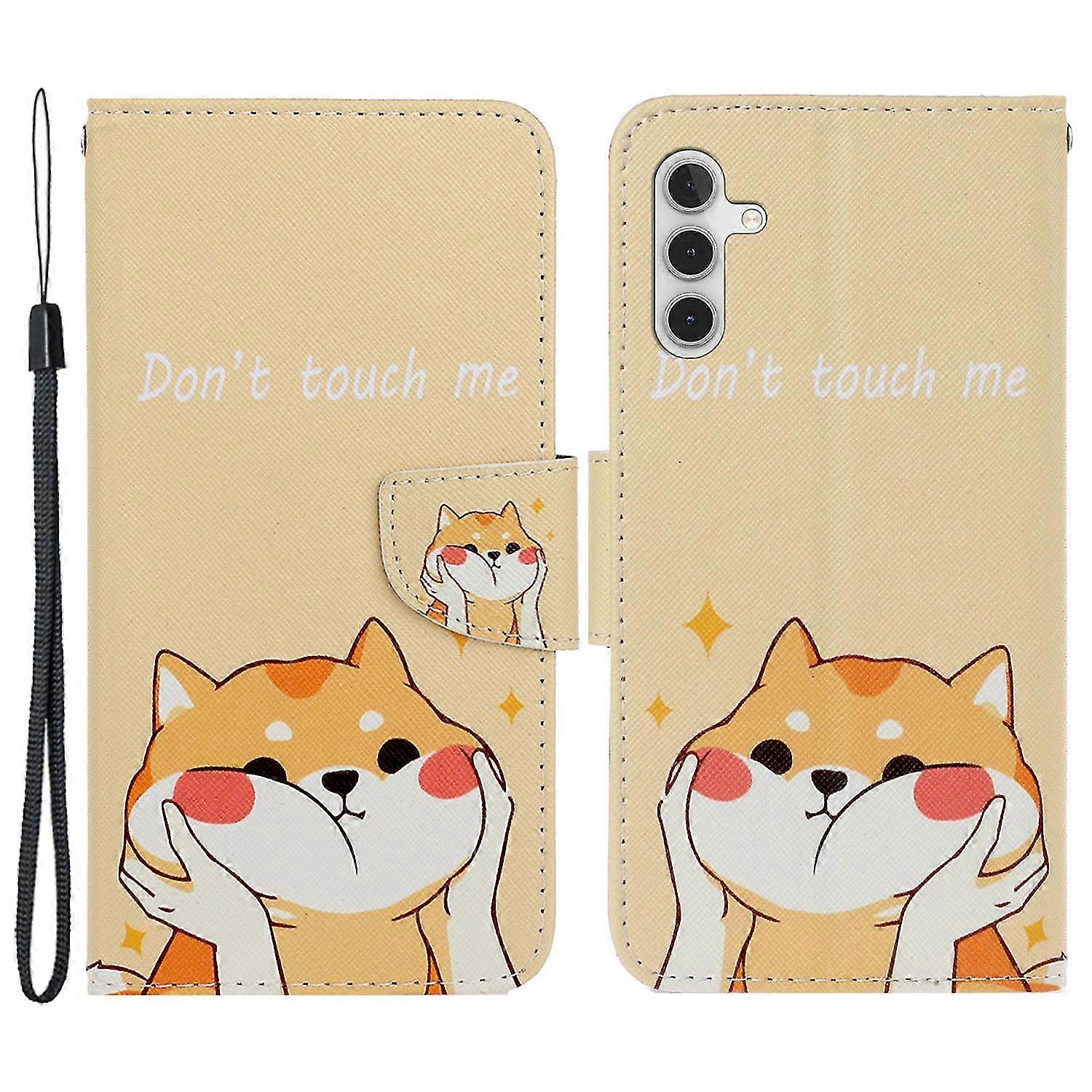 Leather Case for Samsung Galaxy A55 5G Shell Pattern Print Design Wallet Phone Cover