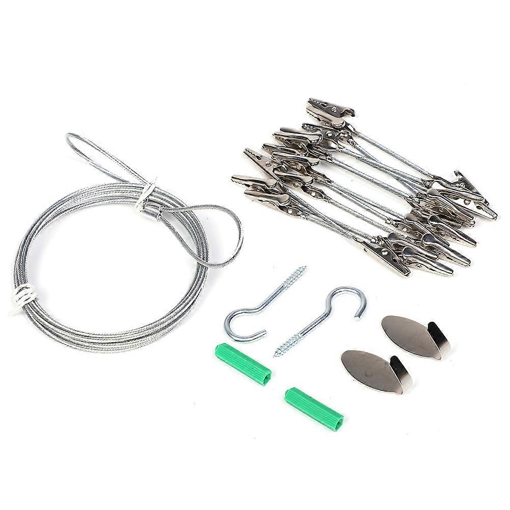 12Pcs Photo Clip String Wire Wall Decoration Memorandum Postcard Note 2 Head Clamp