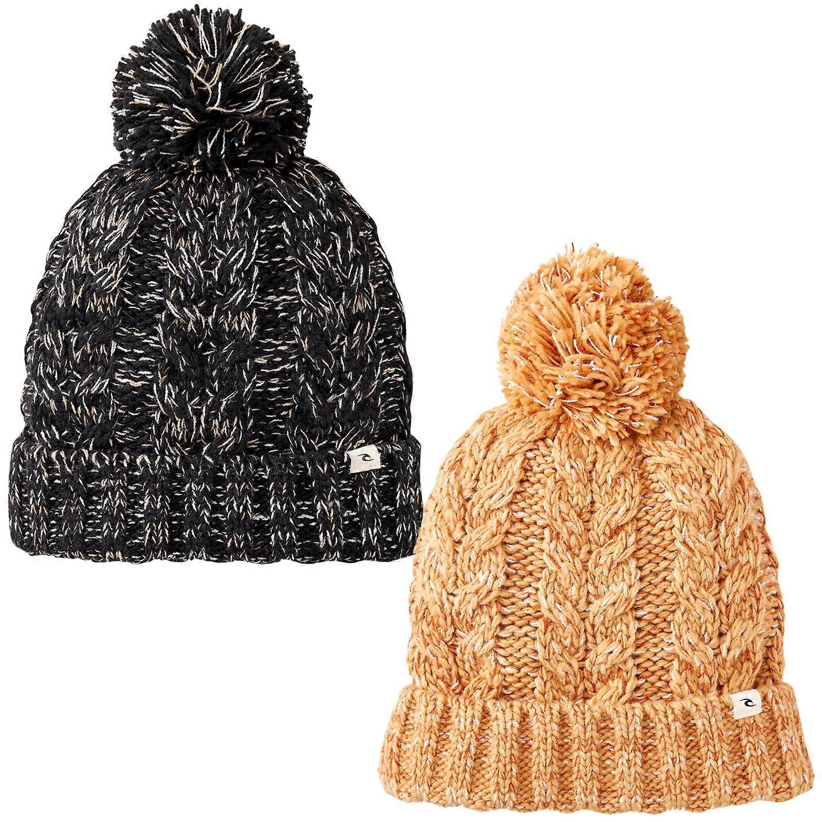 Rip Curl Womens Classic Regular Pom Pom Beanie Winter Warm Bobble Hat