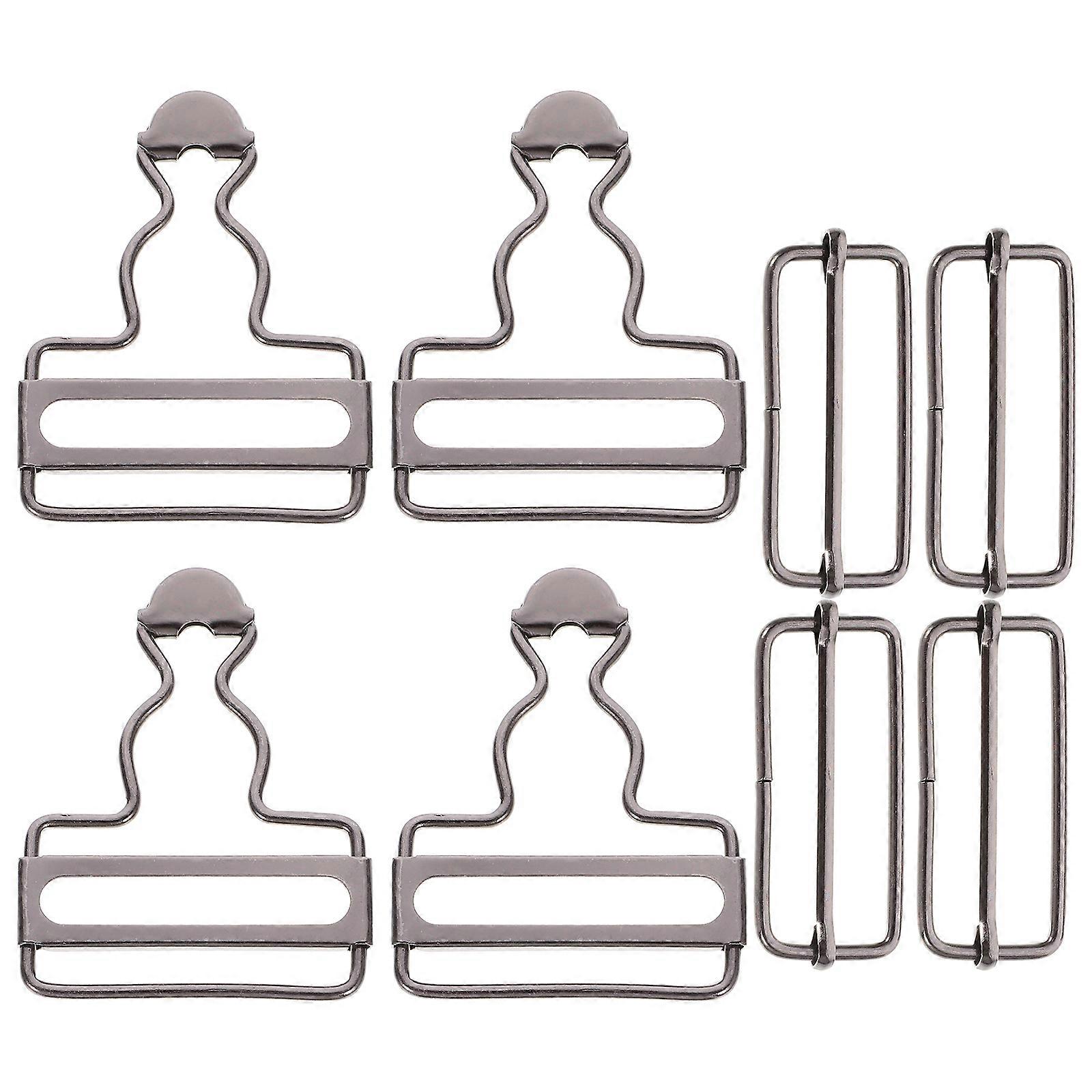 4pcs Metal Bib Pants Buttons Adjustable Gourd Buckle DIY Sew Accessories for Trousers Cotton Jeans