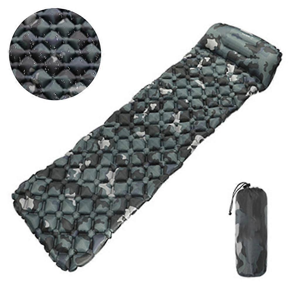 Ultralight Sleeping Pad With Built-In Pillow, Inflatable Camping Mattress For Backpacking, Traveling And Hiking, Compact And Portable Camp Mat