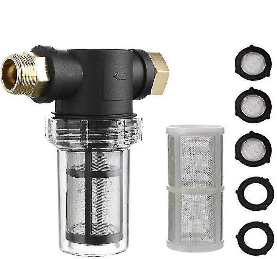 3/4" Garden Hose Sediment Filter For Pressure Washer Sediment Filter Nozzle For Outdoor Gardening Water Inlet Filter Pressure Garden Filter