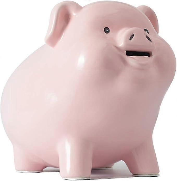 PIG WORLD Piggy Bank for Adults Must Break to Open, Ceramic,Girls Boys Money Box Coin Jar,Pink Mini Safe for Kids,Savings Bank for Adults,alcancias de
