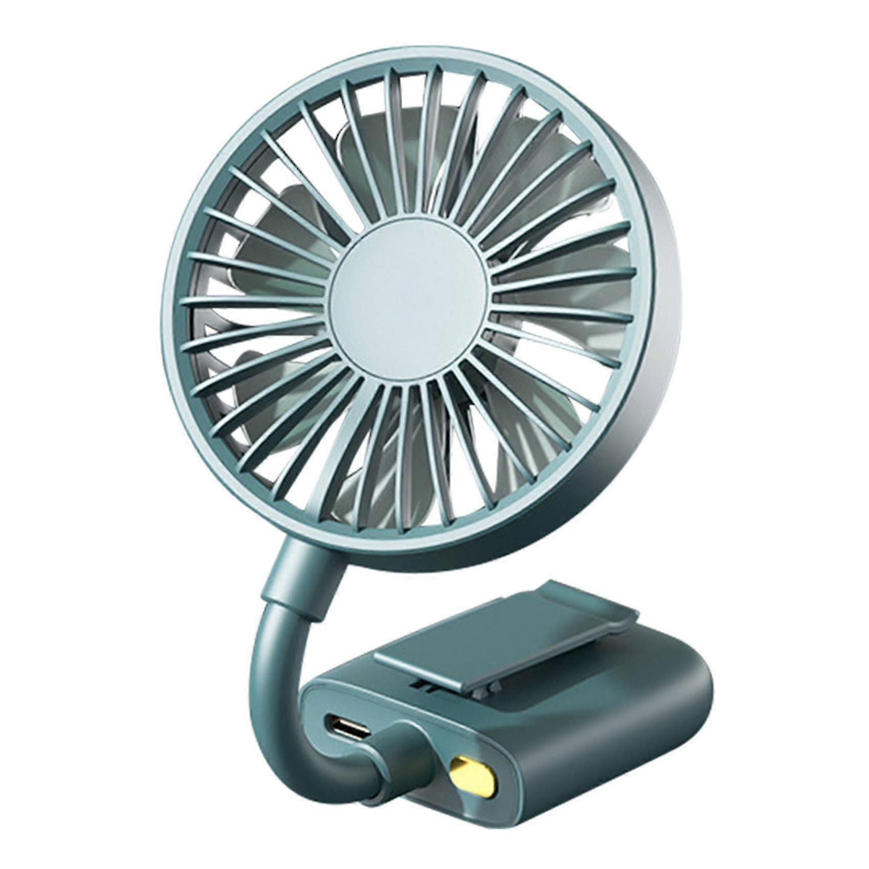 mini portable clip-on usb rechargeable cooling desktop fan,green