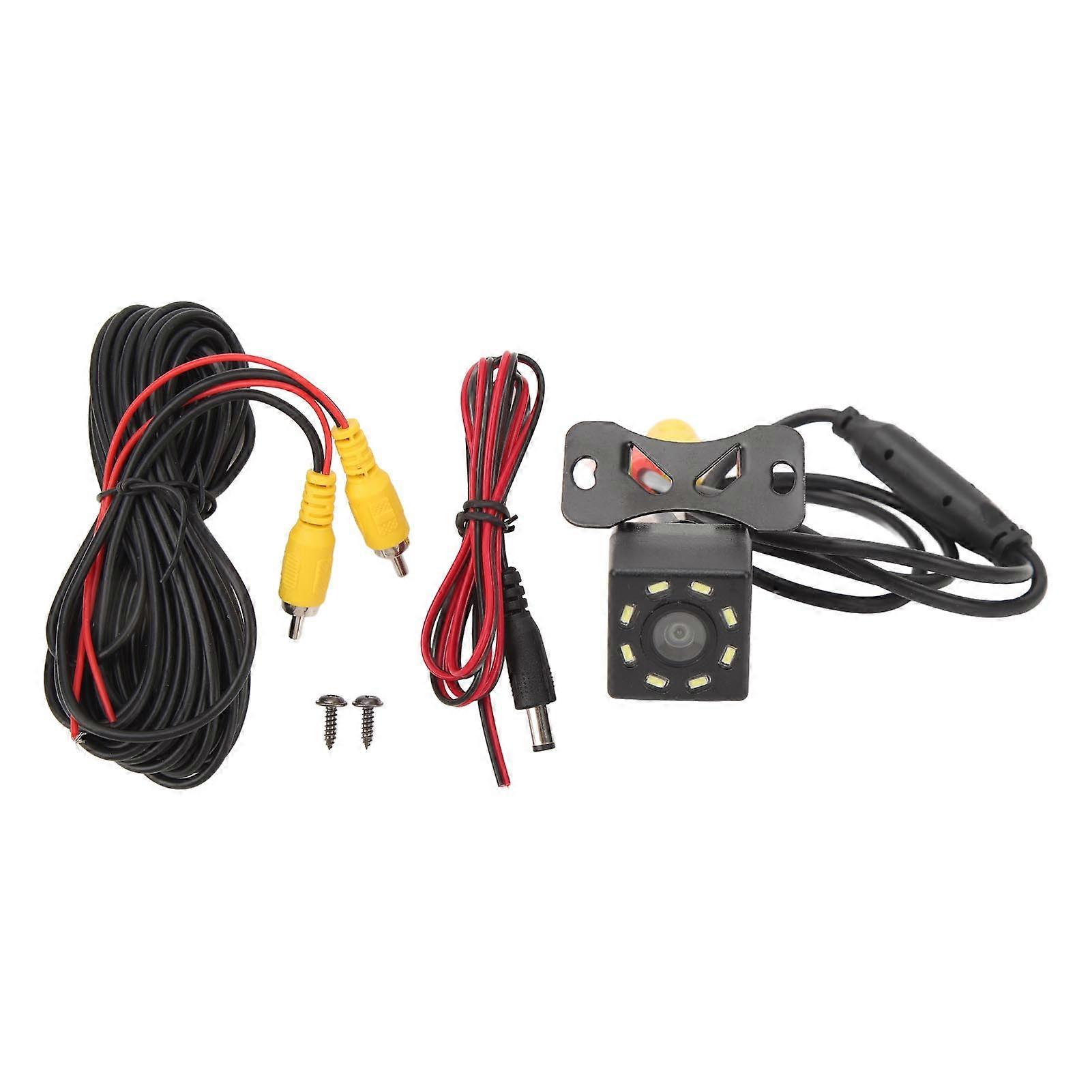 Backup Camera HD 8 LED Light Night Vision Dynamic Trajectory Rearview Camera for Vehicle