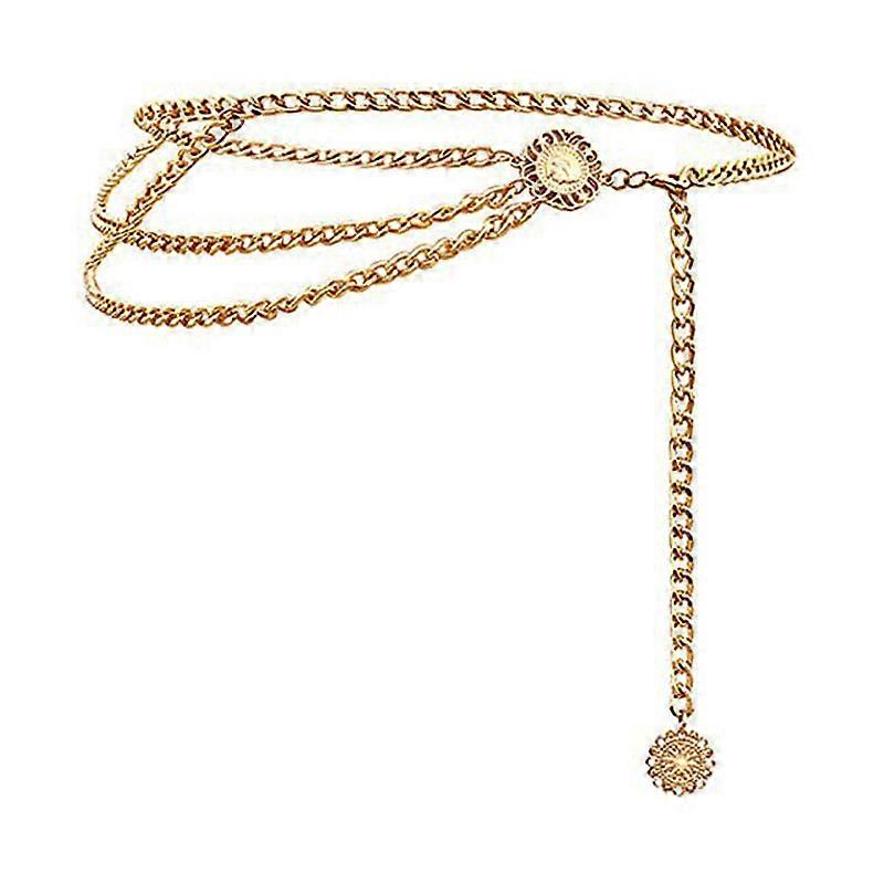 Fashion Multi-layer Waist Chain Aluminum Chain Body Chain Alloy Queen Head Portrait