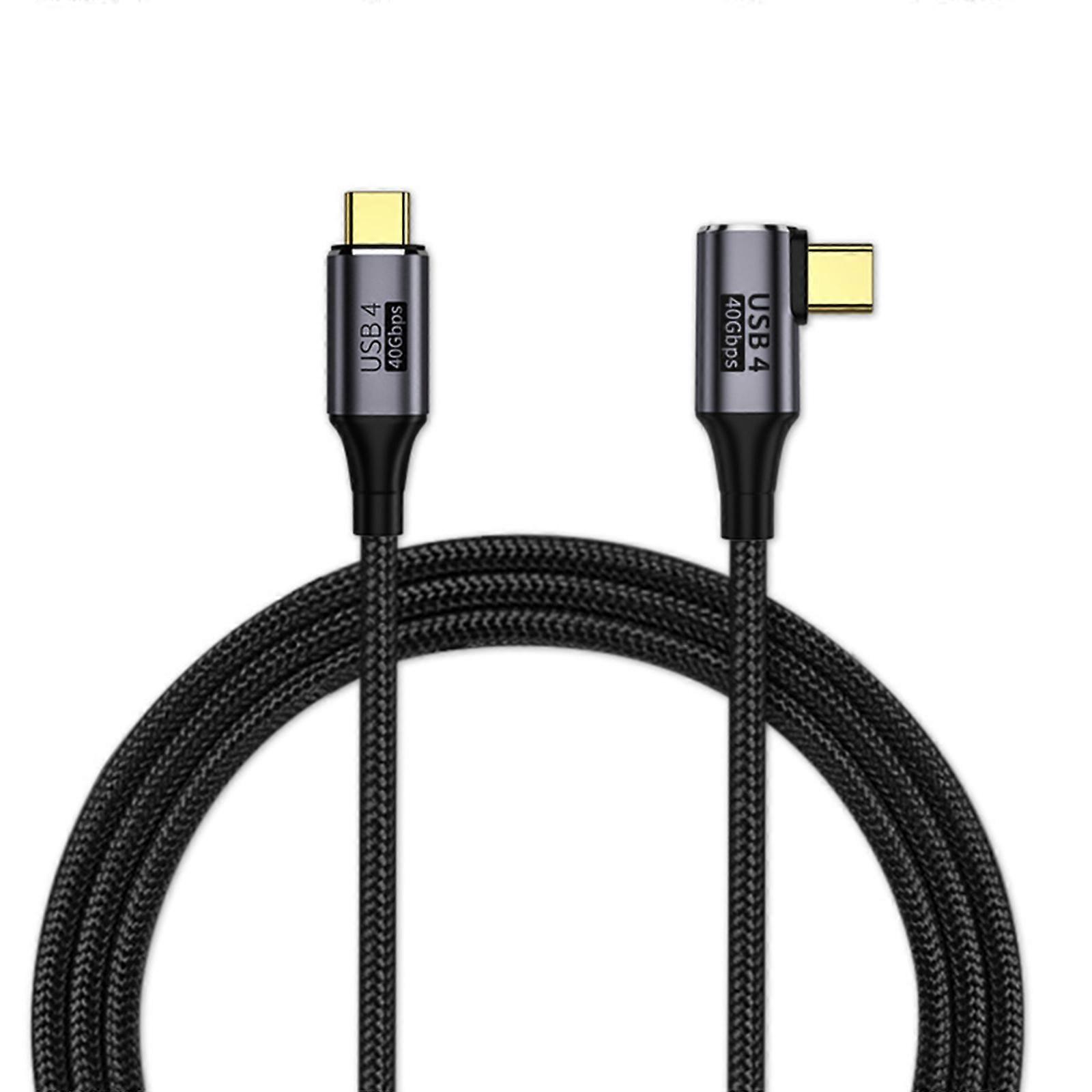 USB 4.0 Type C Cable Nylon Braided Cable 40G/bps Data Sync 100W Fast Charging
