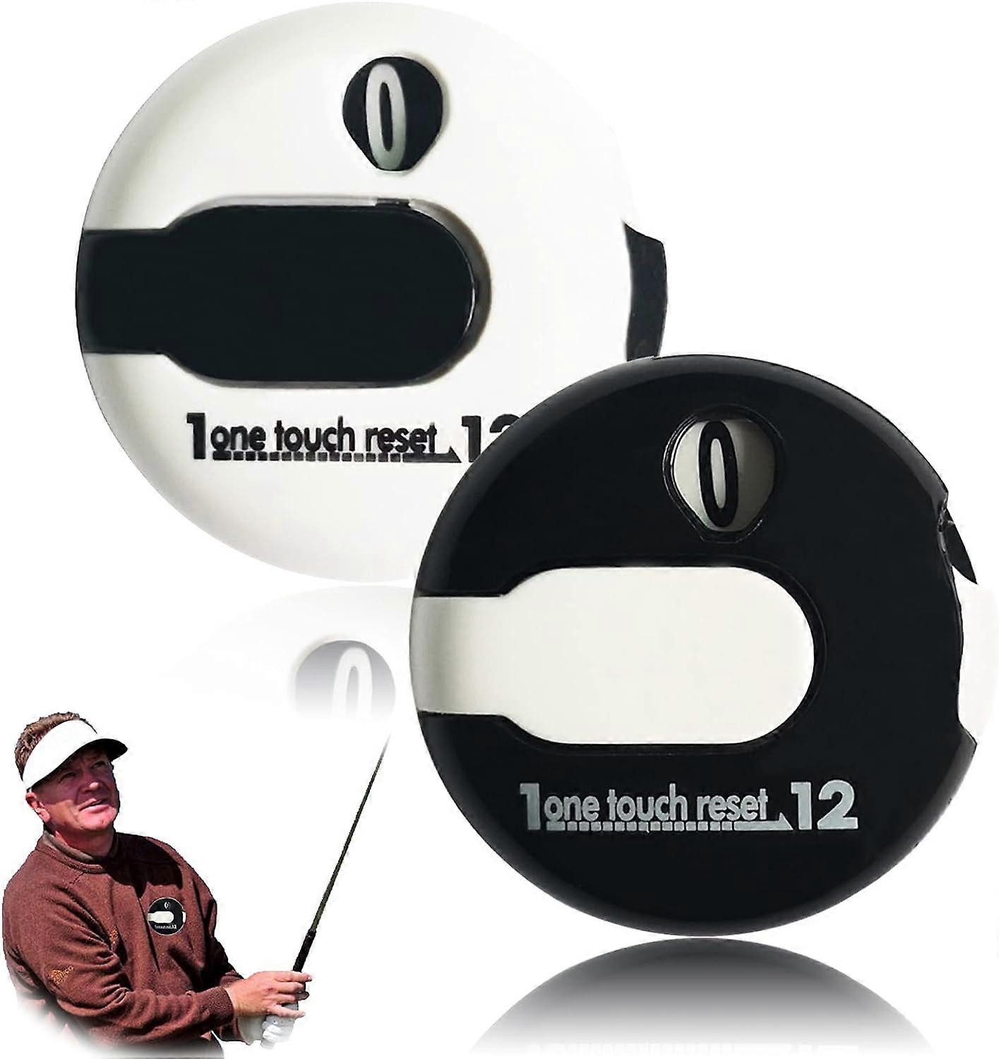 2pcs Manual Golf Counter Score Scorers and Counters Mini Courses with Reset One Touch Value, Simple Attachment to Glove Sports Activities
