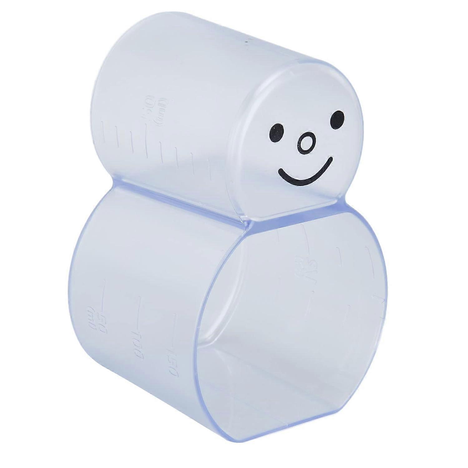 2Pcs Plastic Graduated Measuring Cup Cute Snowman Pattern Two Scales (Cup, ML/CC) Rice Spoon Multifunctional Flour Tool