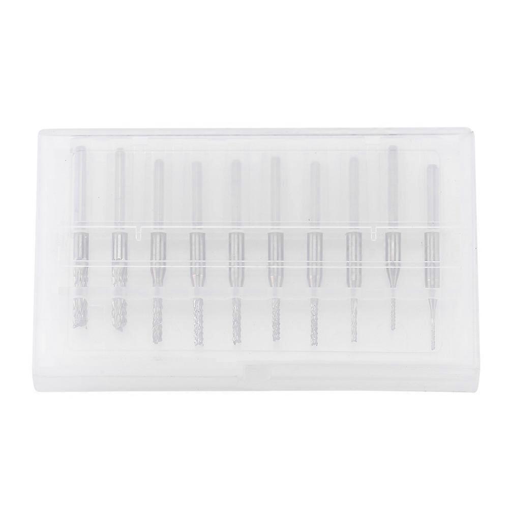 10pcs 0.8mm3.17mm End Mill Engraving Bits Rotary Cutter Tool for PCB CNC 1/8'' Shank