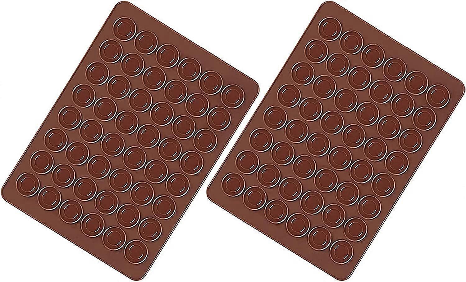 Macarons Baking Mat Baking Set for Making Homemade Macarons Mat for Macaroon Silicone Brown Macaron Plate Macaroon Plate Meringues Silicone Mold for 4