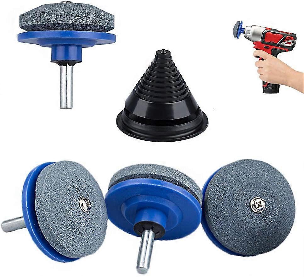 4 Pack Sharpener with 1 Blade Balancer Universal for Lawn Mower Blade